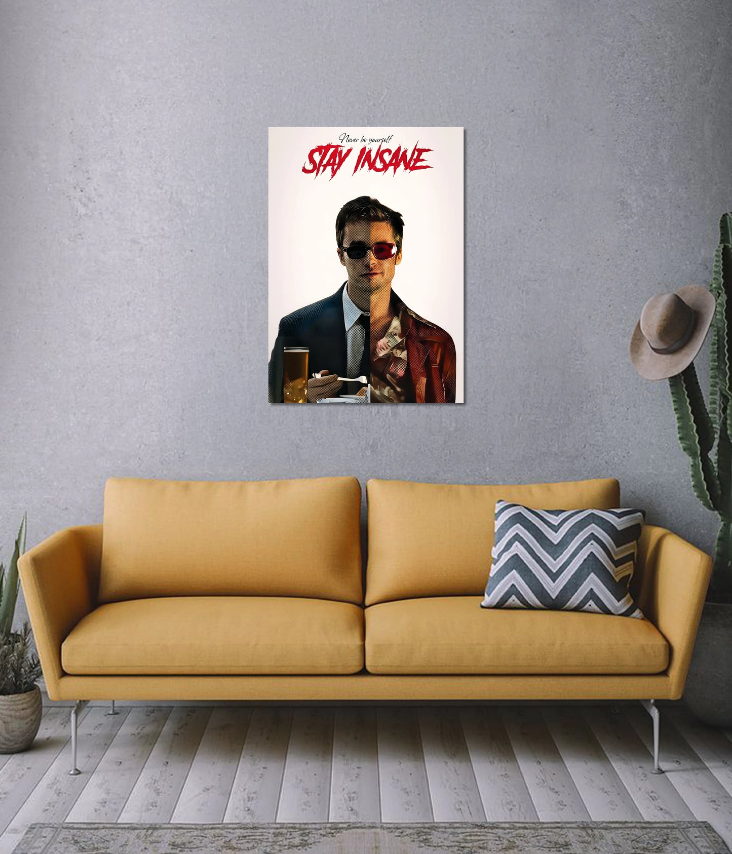 Stay Insane – Fight Club Inspired Wall Poster - Everanta