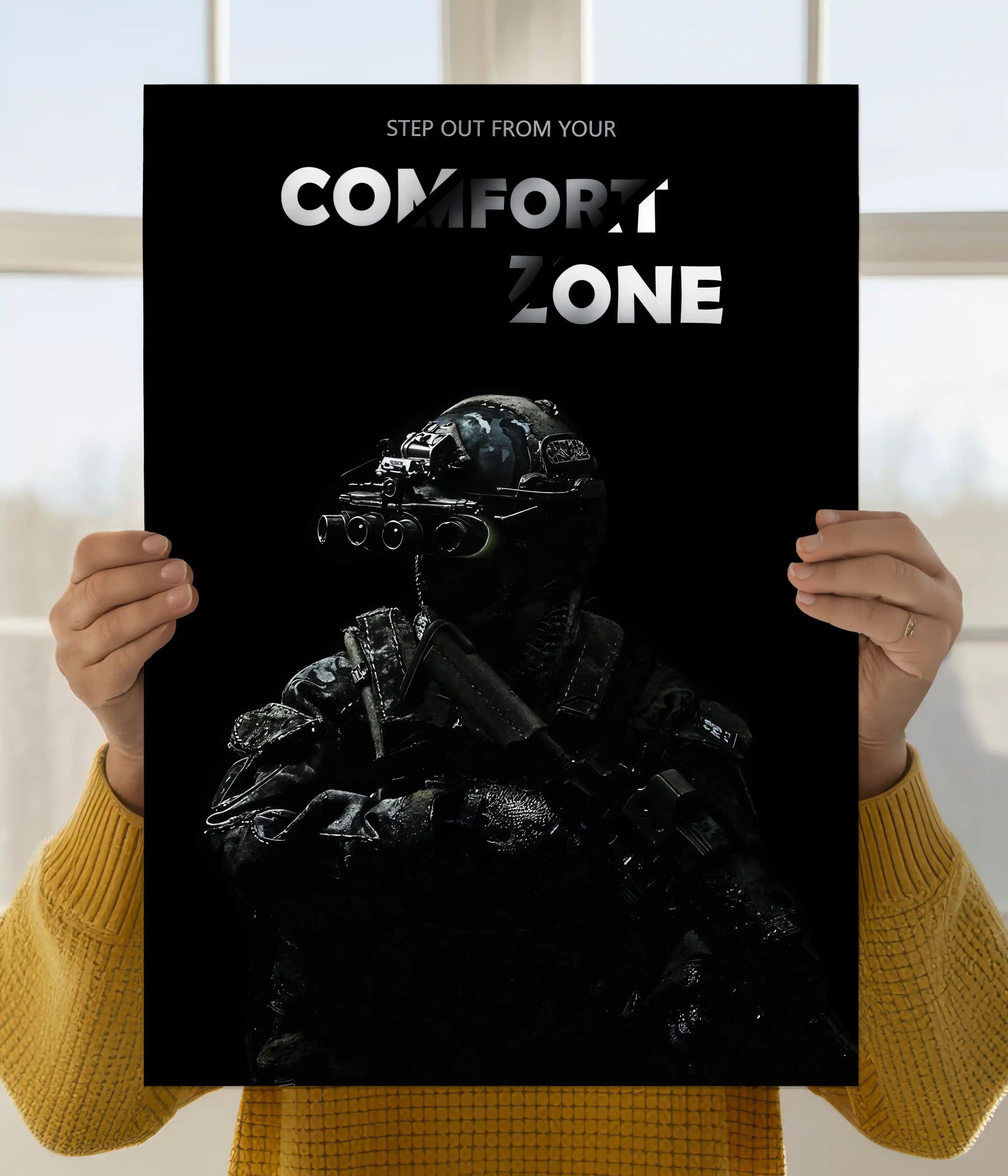 Step Out of Your Comfort Zone Motivational Wall Poster Main Image - Everanta