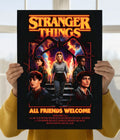 Stranger Things All Friends Welcome Poster