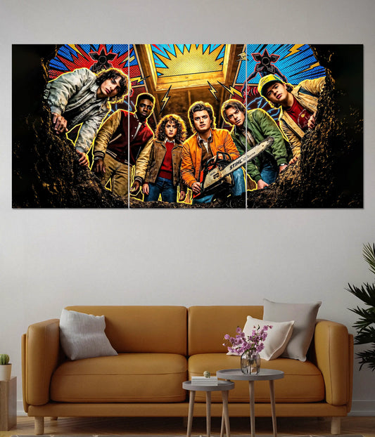 Stranger Things Hawkins Crew Split Poster - Everanta