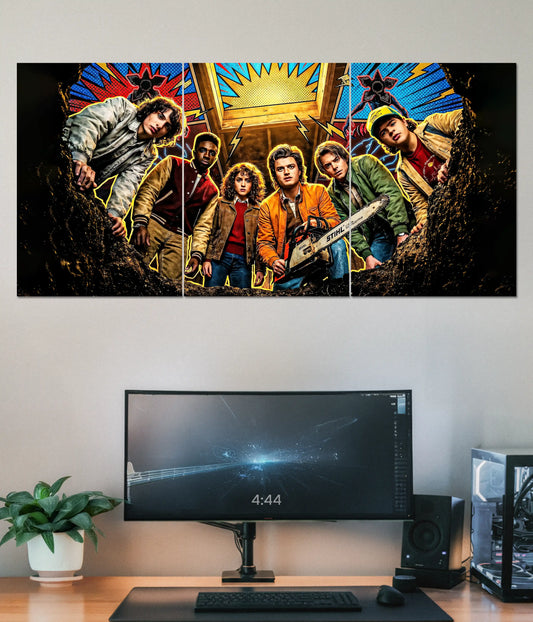 Stranger Things Hawkins Crew Split Poster Main Image - Everanta