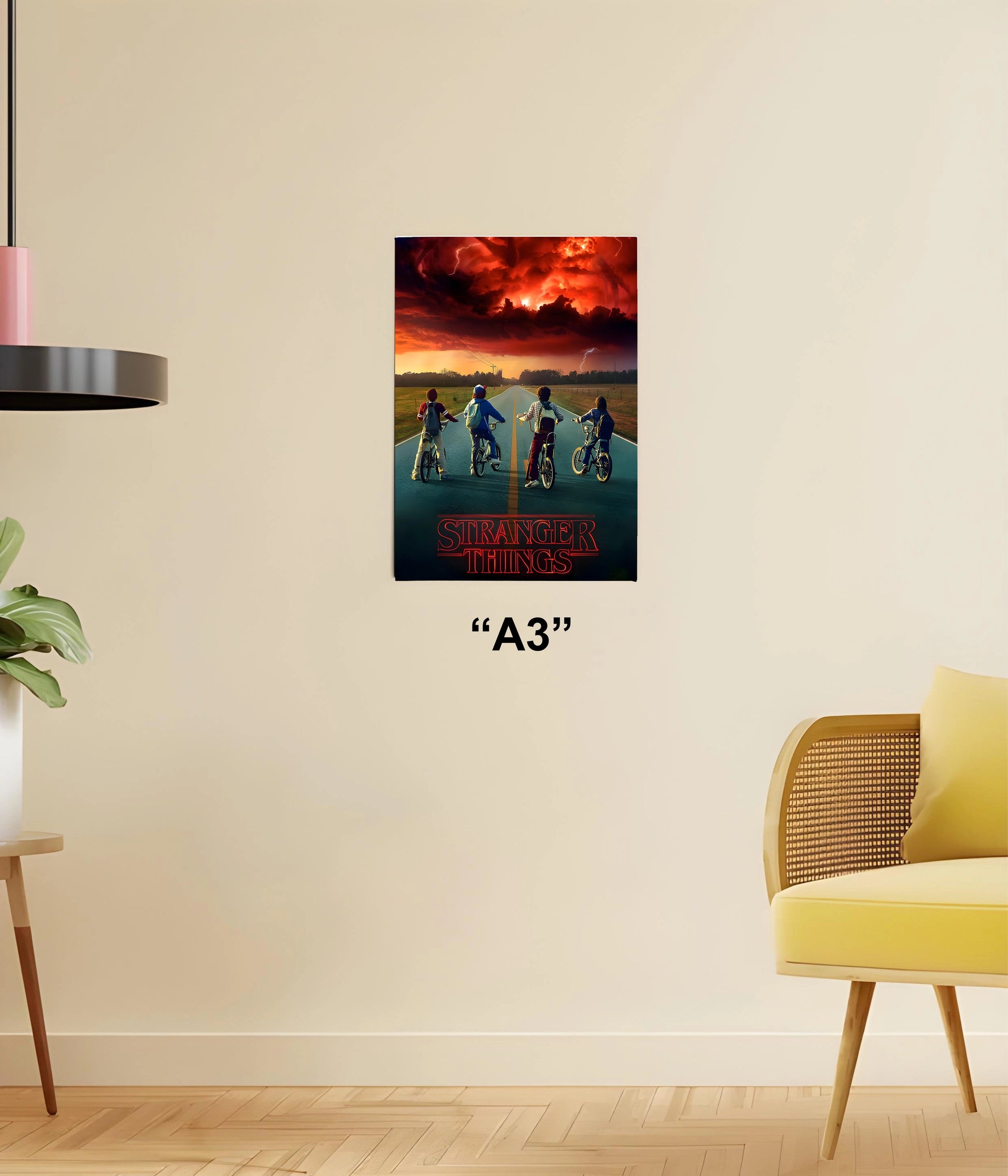 Stranger Things Retro Vibes Wall Poster A3 Size - Everanta