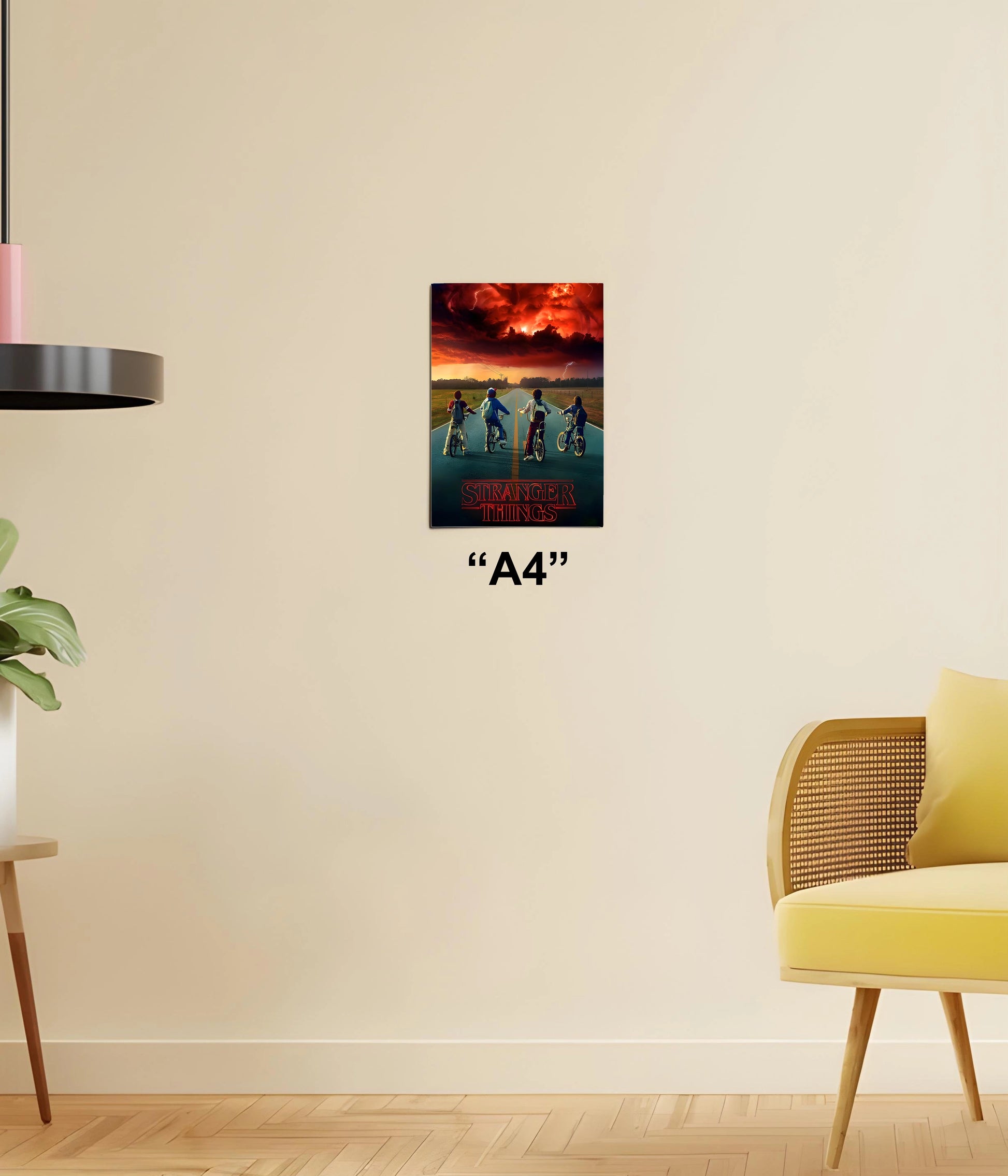Stranger Things Retro Vibes Wall Poster A4 Size - Everanta