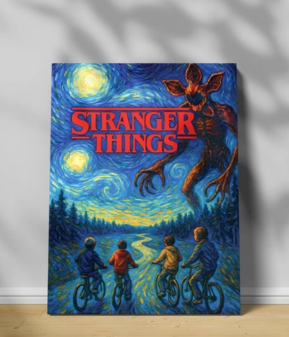Stranger Things Starry Night Aesthetic Canvas Print Main Image - Everanta