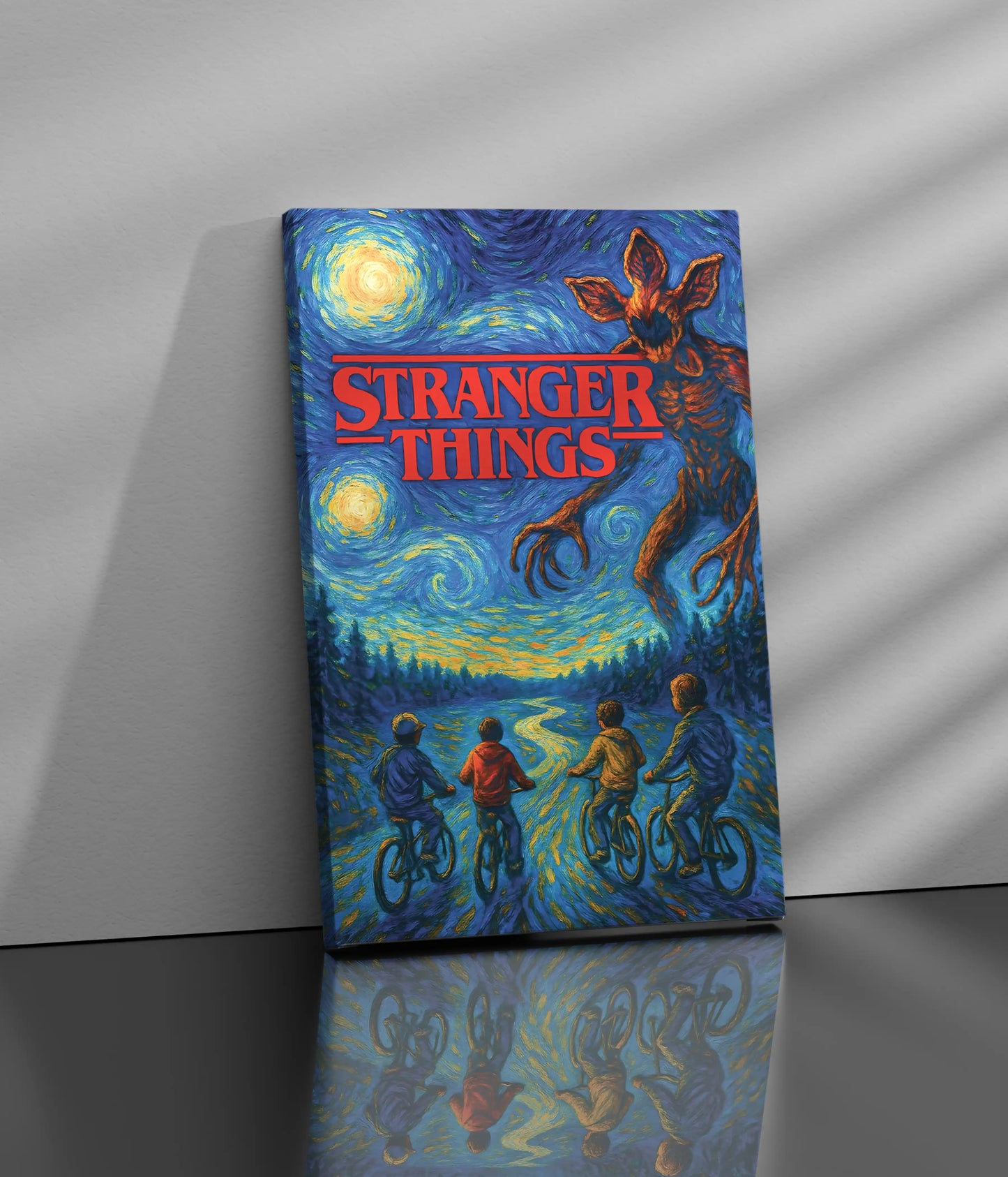 Stranger Things Starry Night Aesthetic Canvas Print Side Look - Everanta