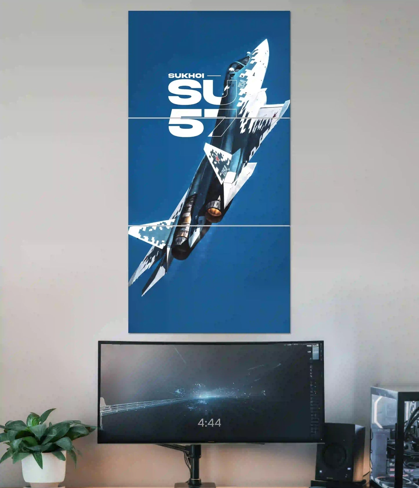 Sukhoi SU-57 Fighter Jet Split Poster Main Image - Everanta