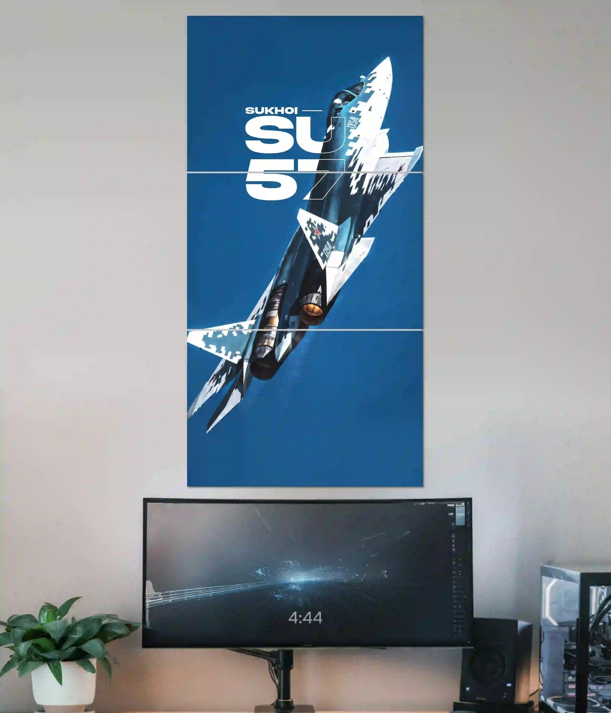 Sukhoi SU-57 Fighter Jet Split Poster Main Image - Everanta