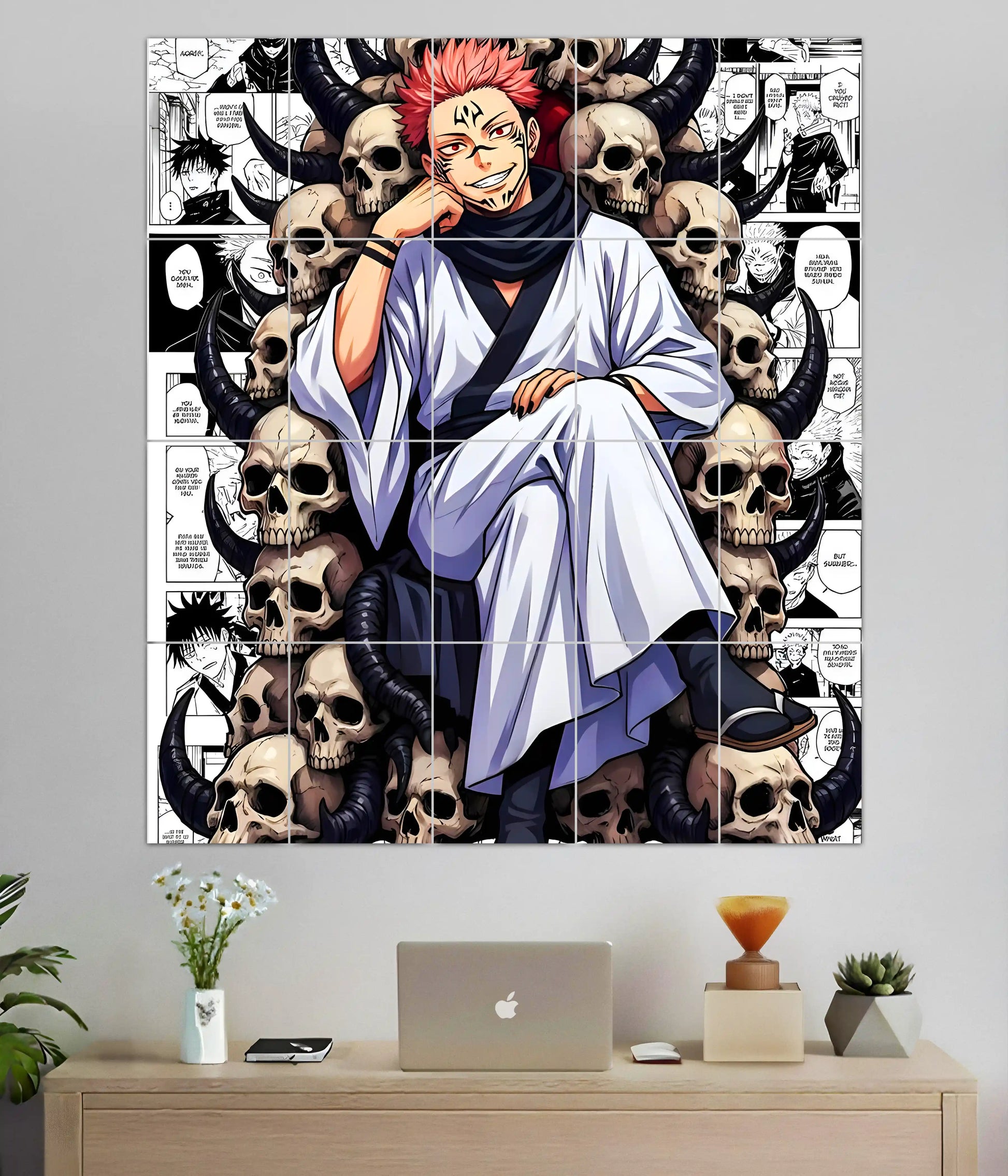 Sukuna Cursed Throne – 20 Piece Split Poster Main Image - Everanta