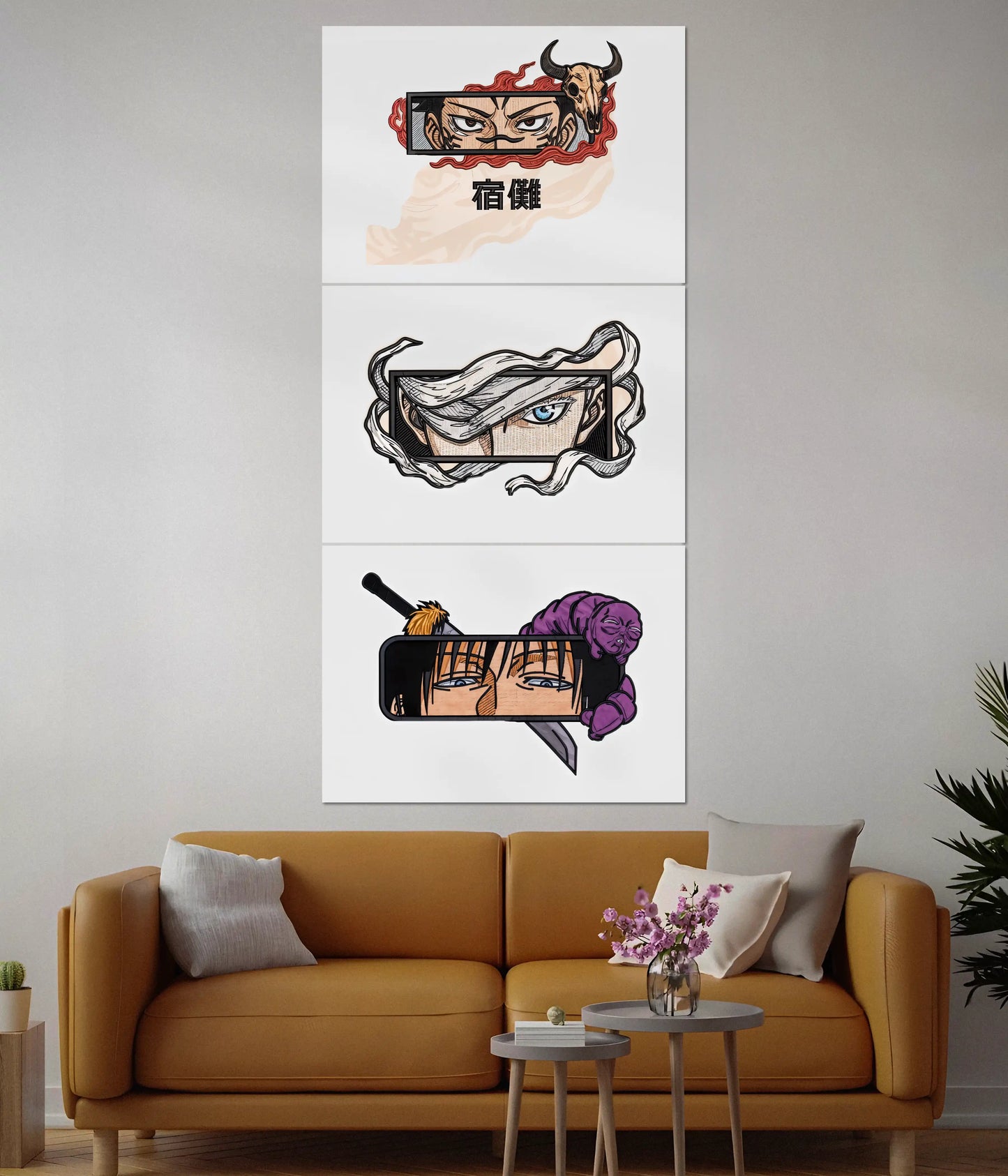 Sukuna, Gojo & Toji Eyes Trio Split Poster - Everanta