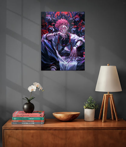 Sukuna – King of Curses Anime Metal Poster on Wall - Everanta