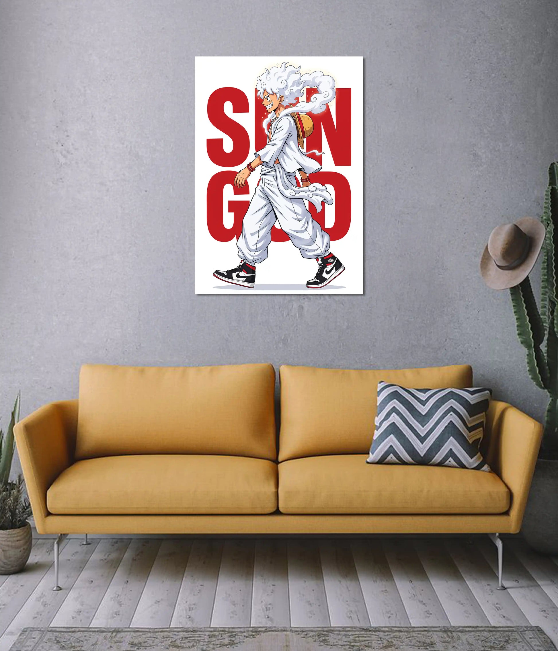 Sun God Luffy - One Piece Gear 5 Poster on Wall - Everanta