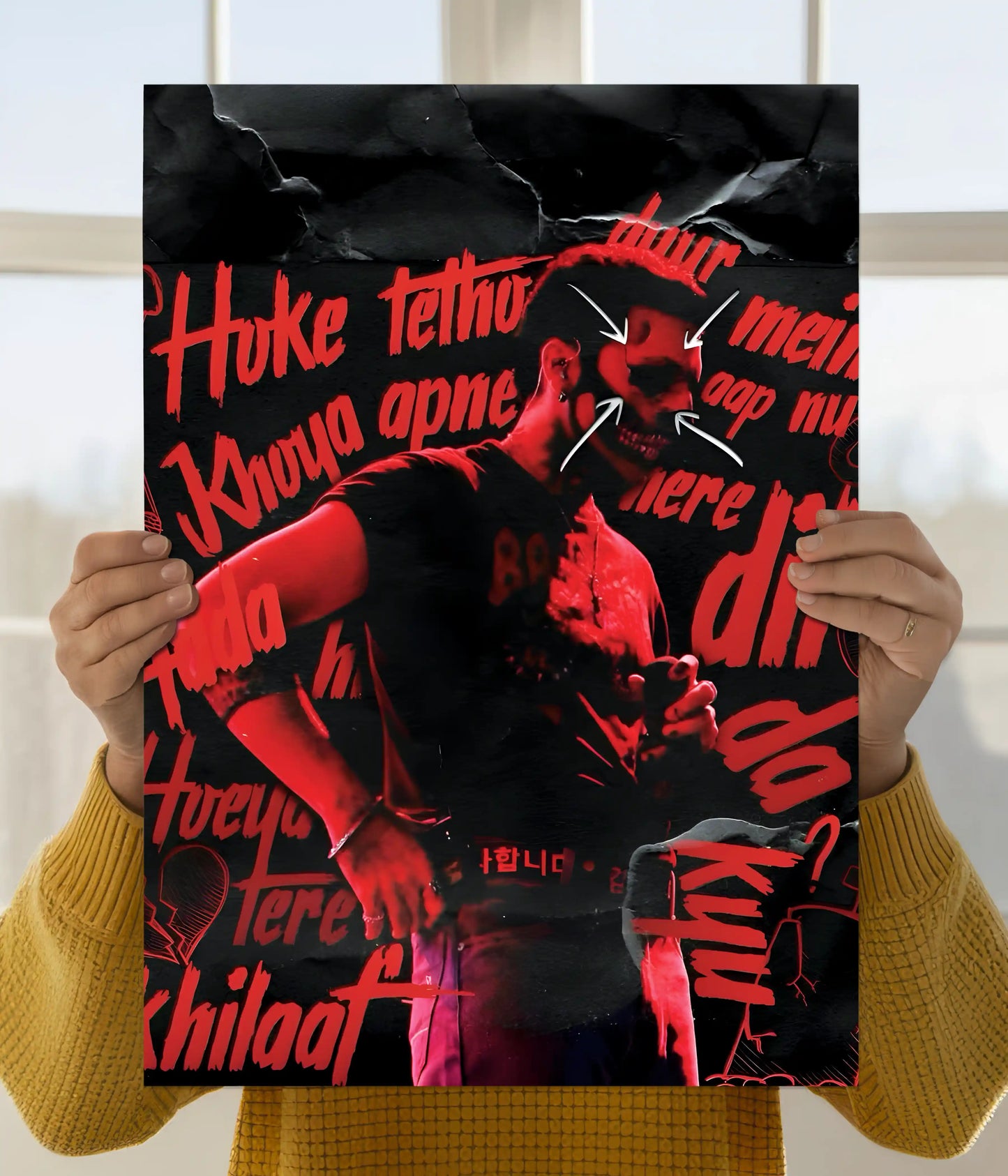 Talwiinder Red Aesthetic Wall Poster Main Image - Everanta