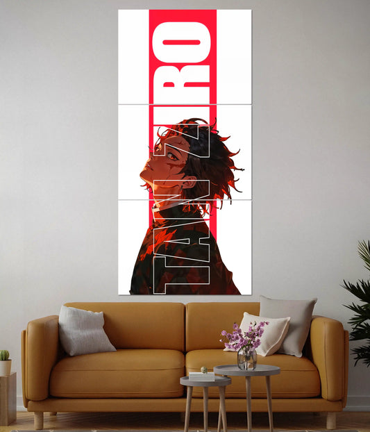 Tanjiro 3-Piece Split Poster - Everanta