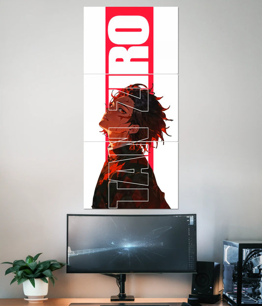Tanjiro 3-Piece Split Poster Main Image - Everanta