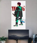 Tanjiro Kamado Minimal 3 Piece Split Poster