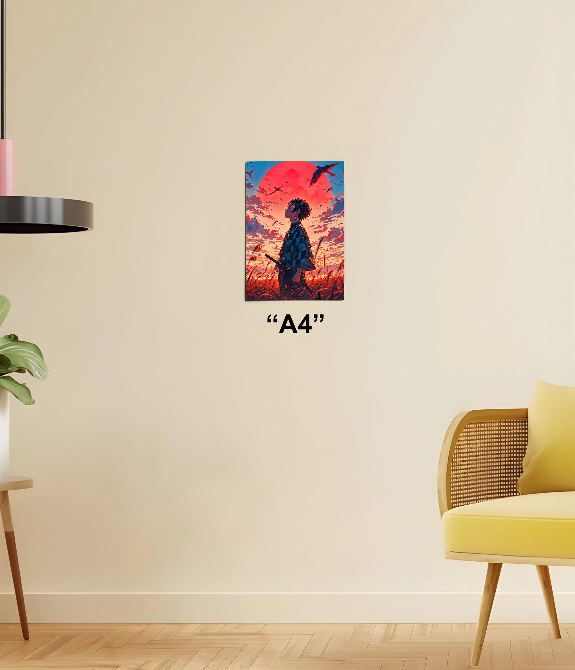 Tanjiro Kamado – Sunset Resolve Demon Slayer Poster A4 Size - Everanta