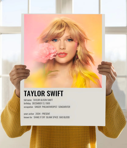 Taylor Swift – Iconic Pop Art Wall Poster Holding Image - Everanta