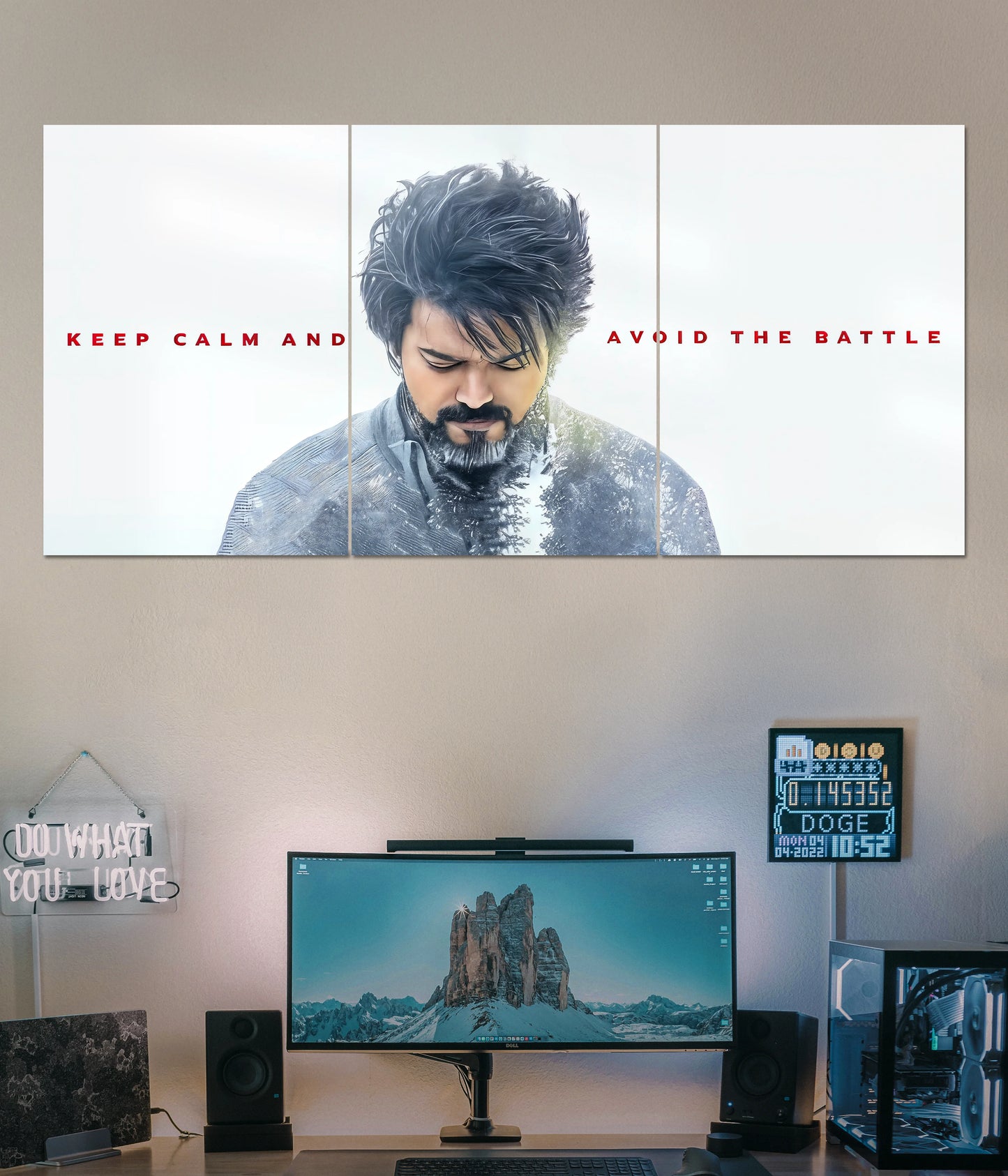 Thalapathy Vijay – Calm Before the Battle Split Poster Main Image - Everanta