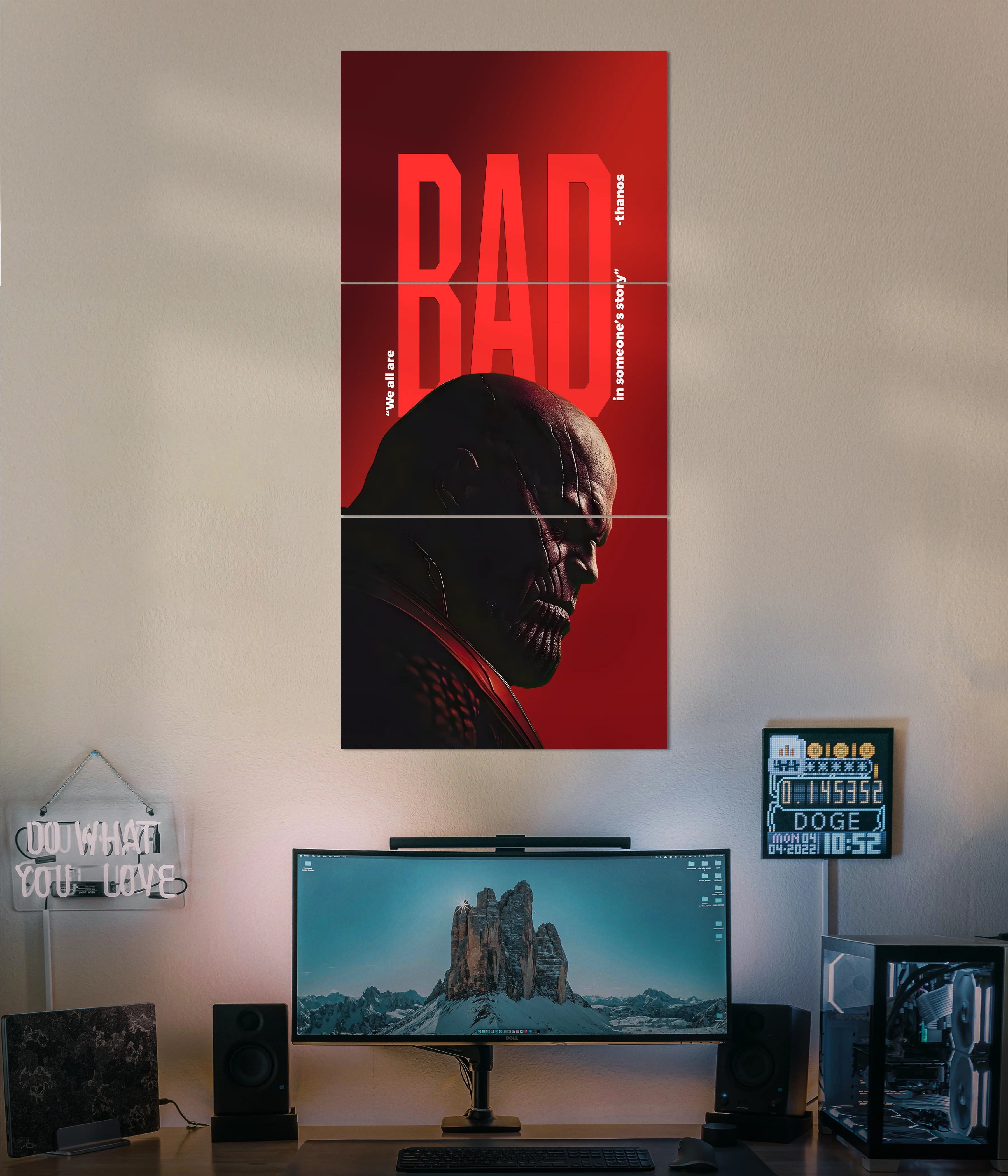 Thanos – Vertical Split Wall Poster | Marvel Split Posters | Everanta
