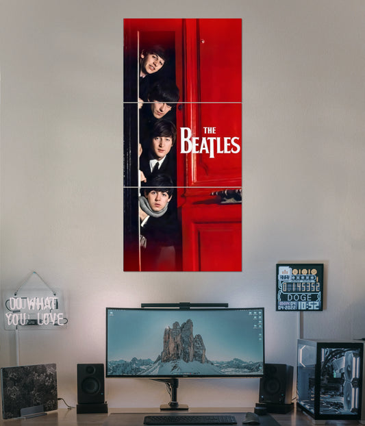 The Beatles Classic Red Door Split Wall Poster Main Image - Everanta
