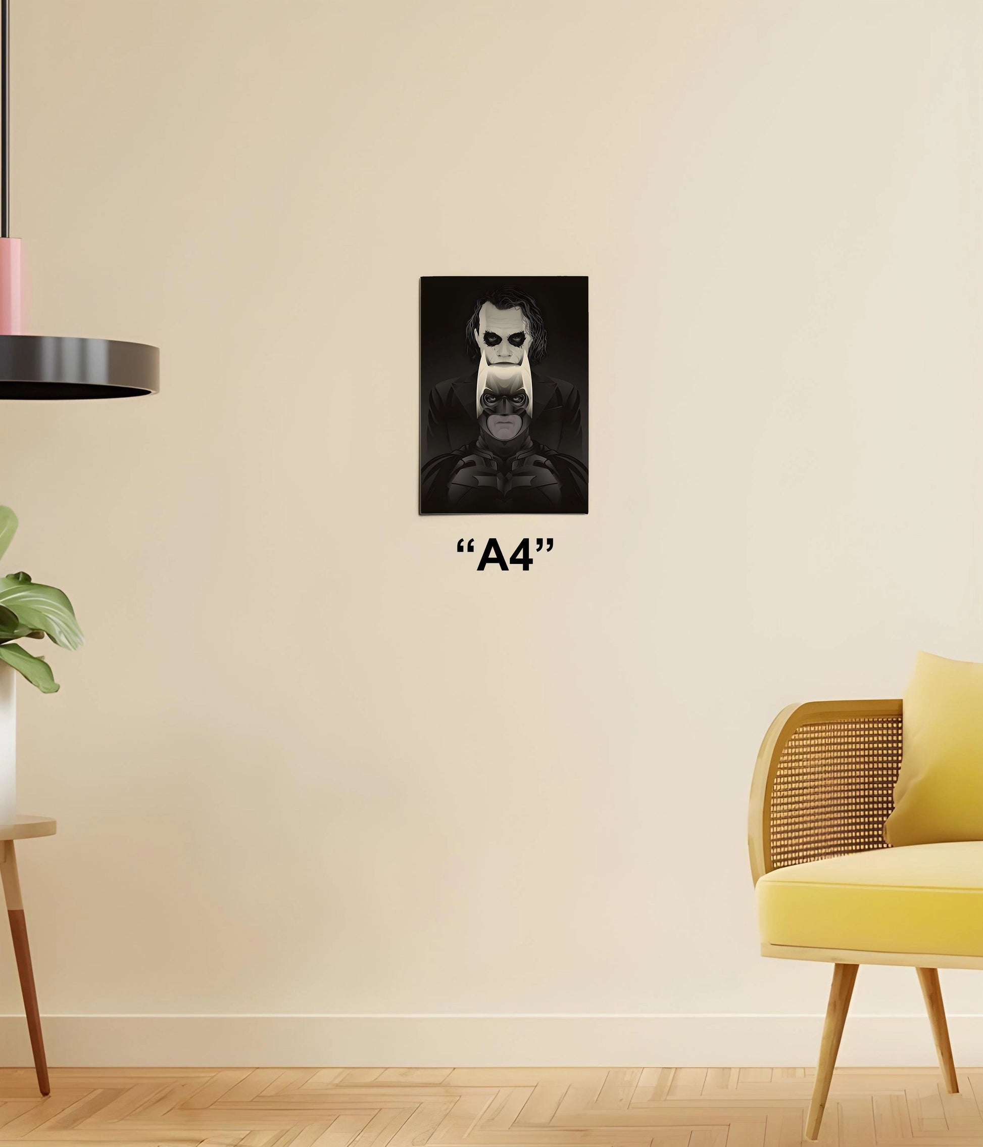 The Dark Knight – Joker Behind Batman Poster A4 Size - Everanta
