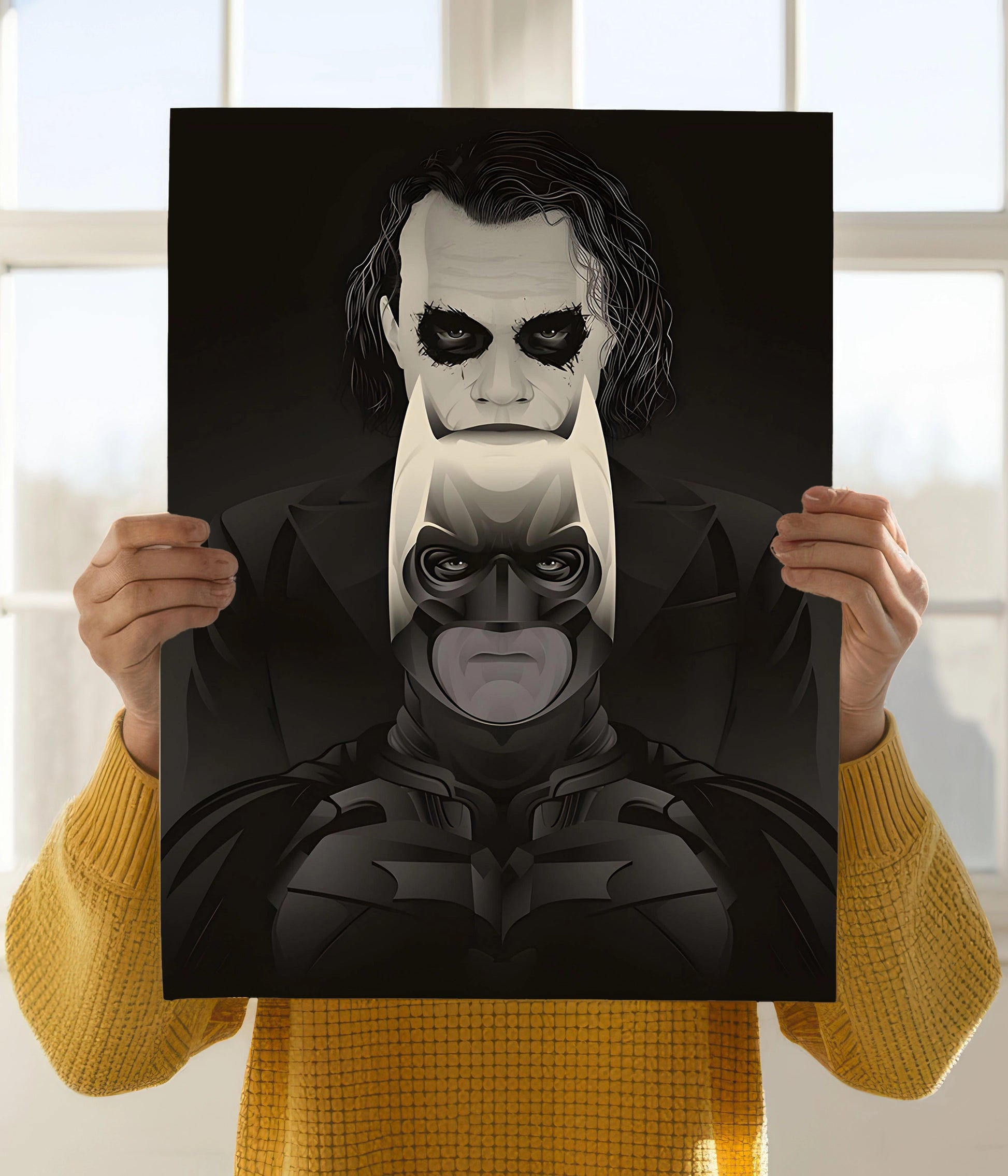 The Dark Knight – Joker Behind Batman Poster Holding Image - Everanta