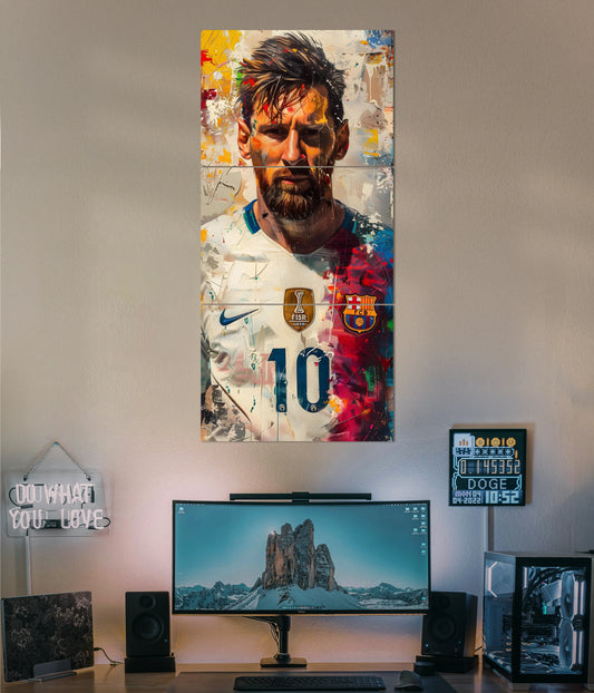 The GOAT – Lionel Messi Split Poster Main Image - Everanta