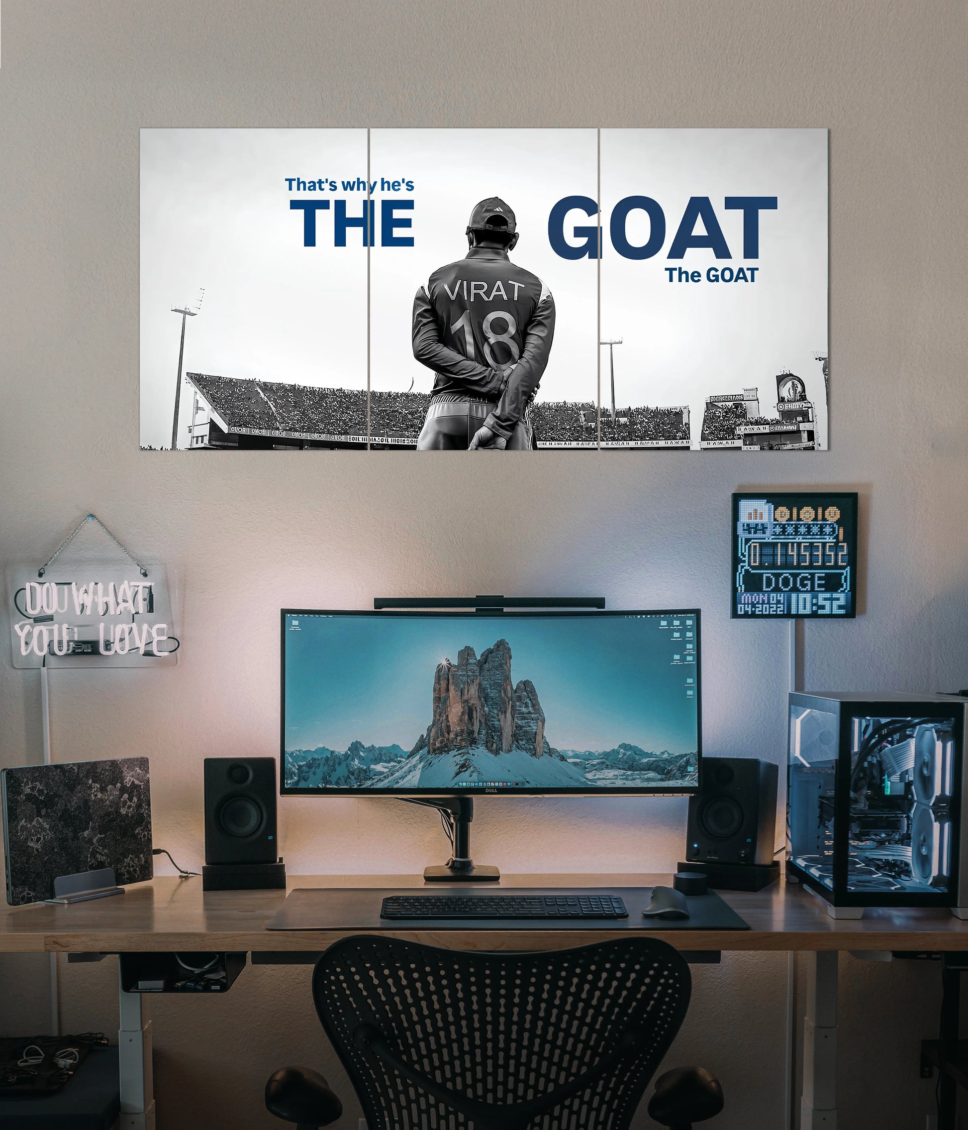 The GOAT – Virat Kohli Split Wall Poster Main Image - Everanta