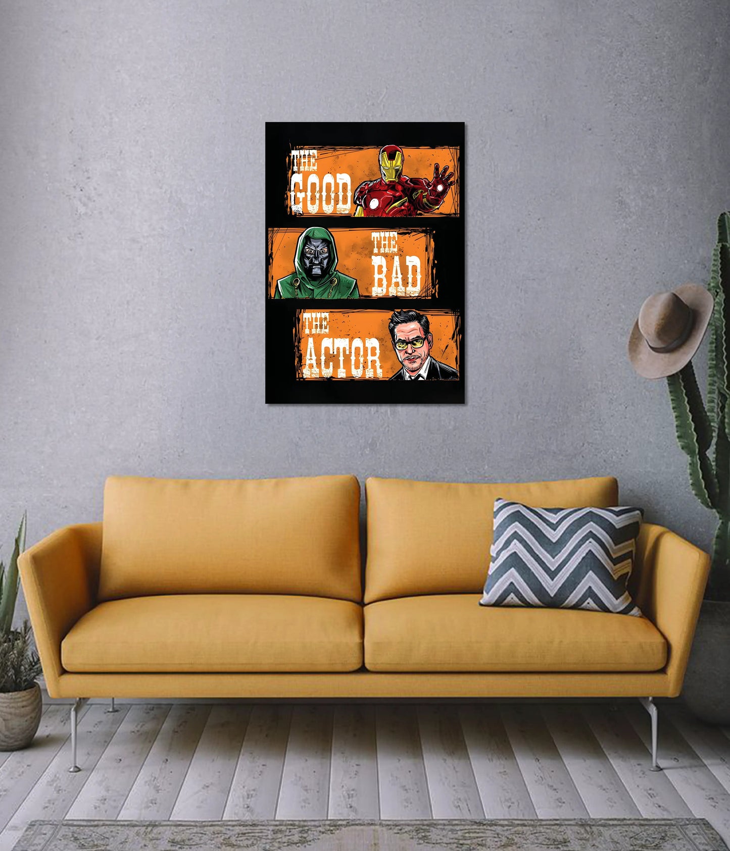 The Good, The Bad, The Actor - Robert Downey Jr. Wall Poster on Wall - Everanta