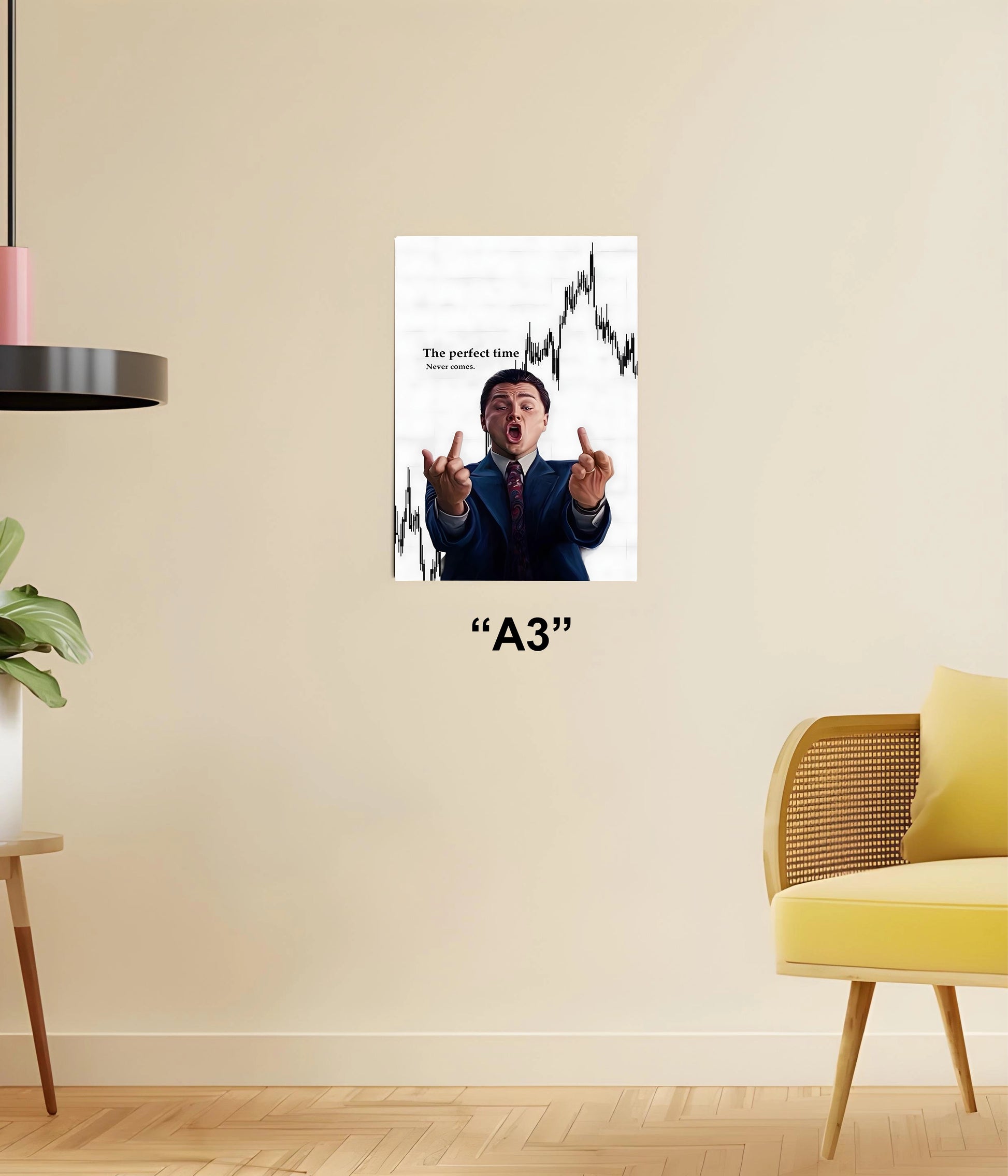 The Perfect Time Never Comes – Wolf of Wall Street Poster A3 Size - Everanta