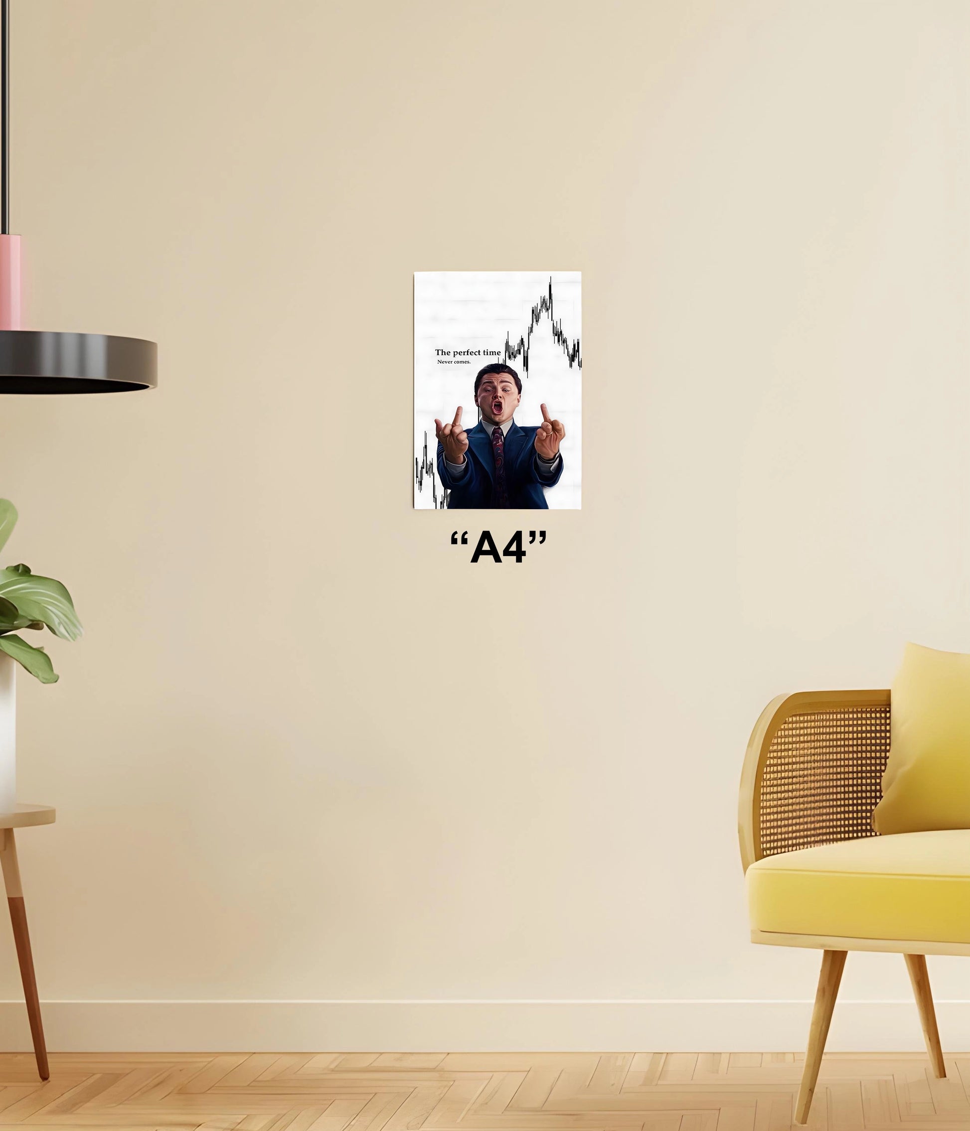 The Perfect Time Never Comes – Wolf of Wall Street Poster A4 Size - Everanta