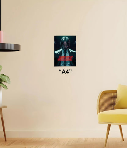 The Silent Retribution – John Wick Poster A4 Size - Everanta