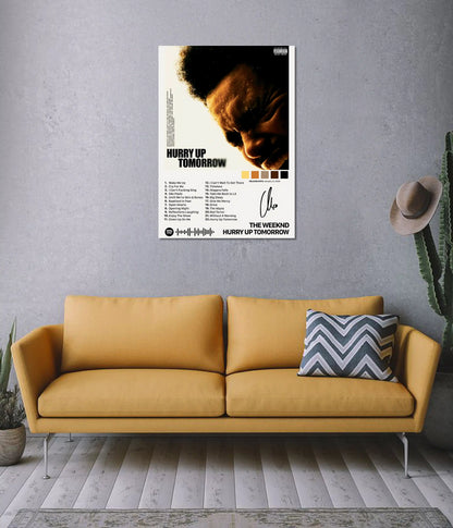 The Weeknd “Hurry Up Tomorrow” Album Poster on Wall - Everanta
