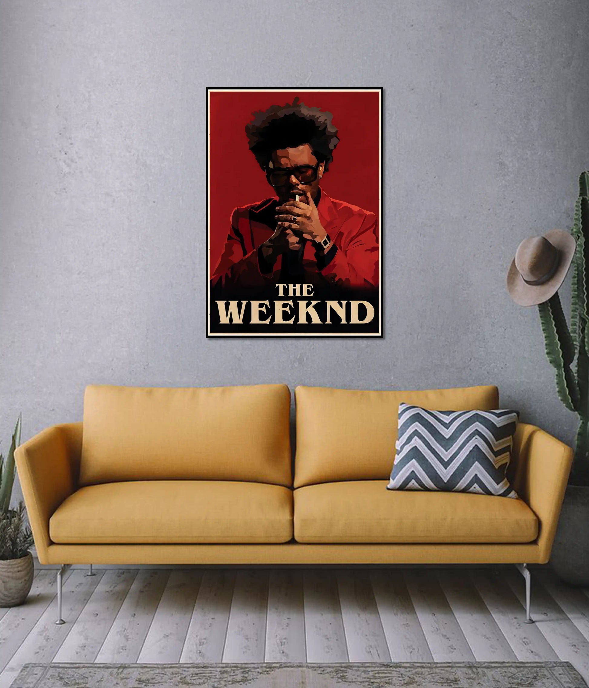 The Weeknd Red Aesthetic Poster on Wall - Everanta