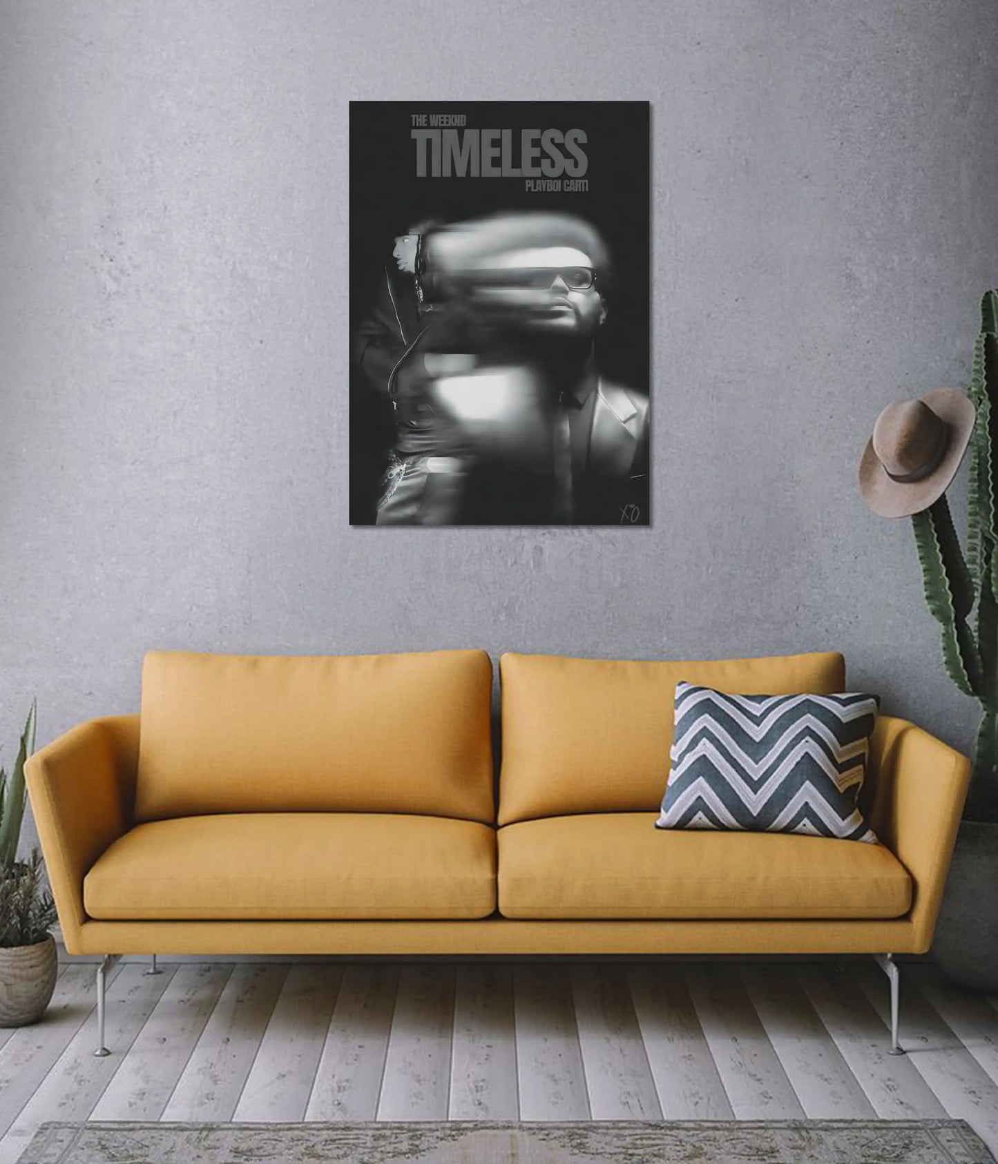 The Weeknd “Timeless” Black Aesthetic Poster on Wall - Everanta