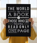 The World Is a Book – Travel Quote Poster for Nature Lovers