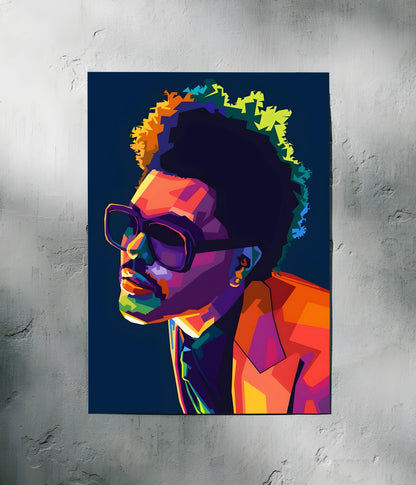 The weeknd Pop Art Metal Poster Second Image - Everanta