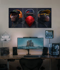 Three Wise Monkeys – Modern Urban Split Wall Poster