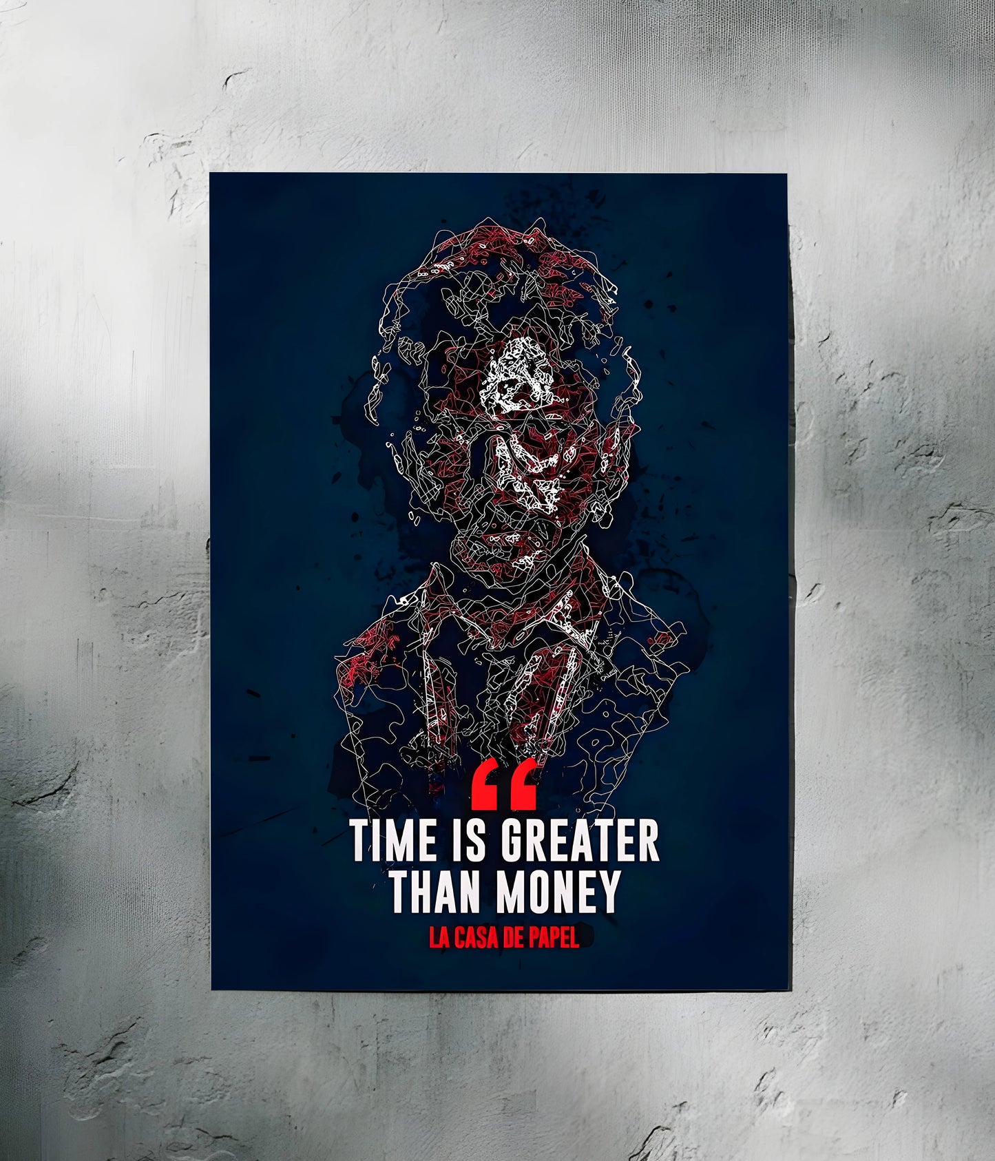 Time Over Money - Money Heist Metal Poster Second Image - Everanta