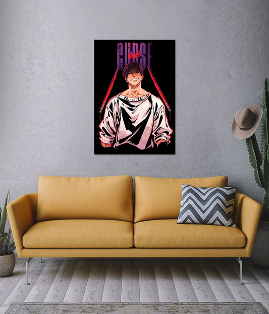 Toji Fushiguro “Curse No More” Wall Poster on Wall - Everanta