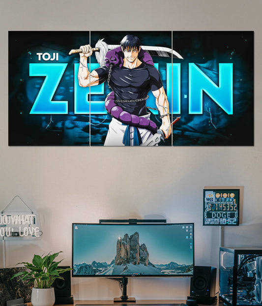 Toji Zenin Split Poster – Jujutsu Kaisen Anime Wall Art Main Image - Everanta