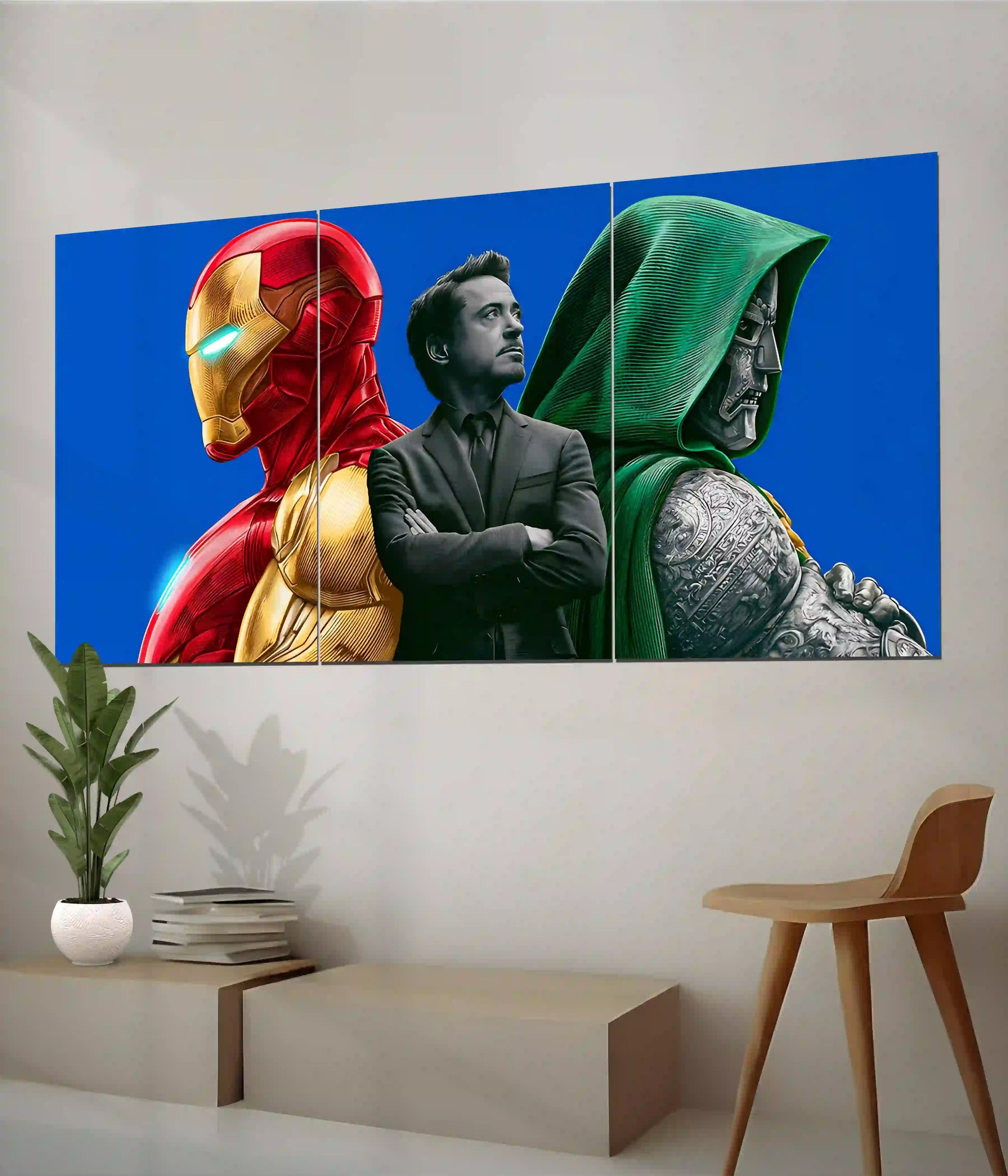 Tony Stark, Iron Man & Doctor Doom Split Poster - Everanta