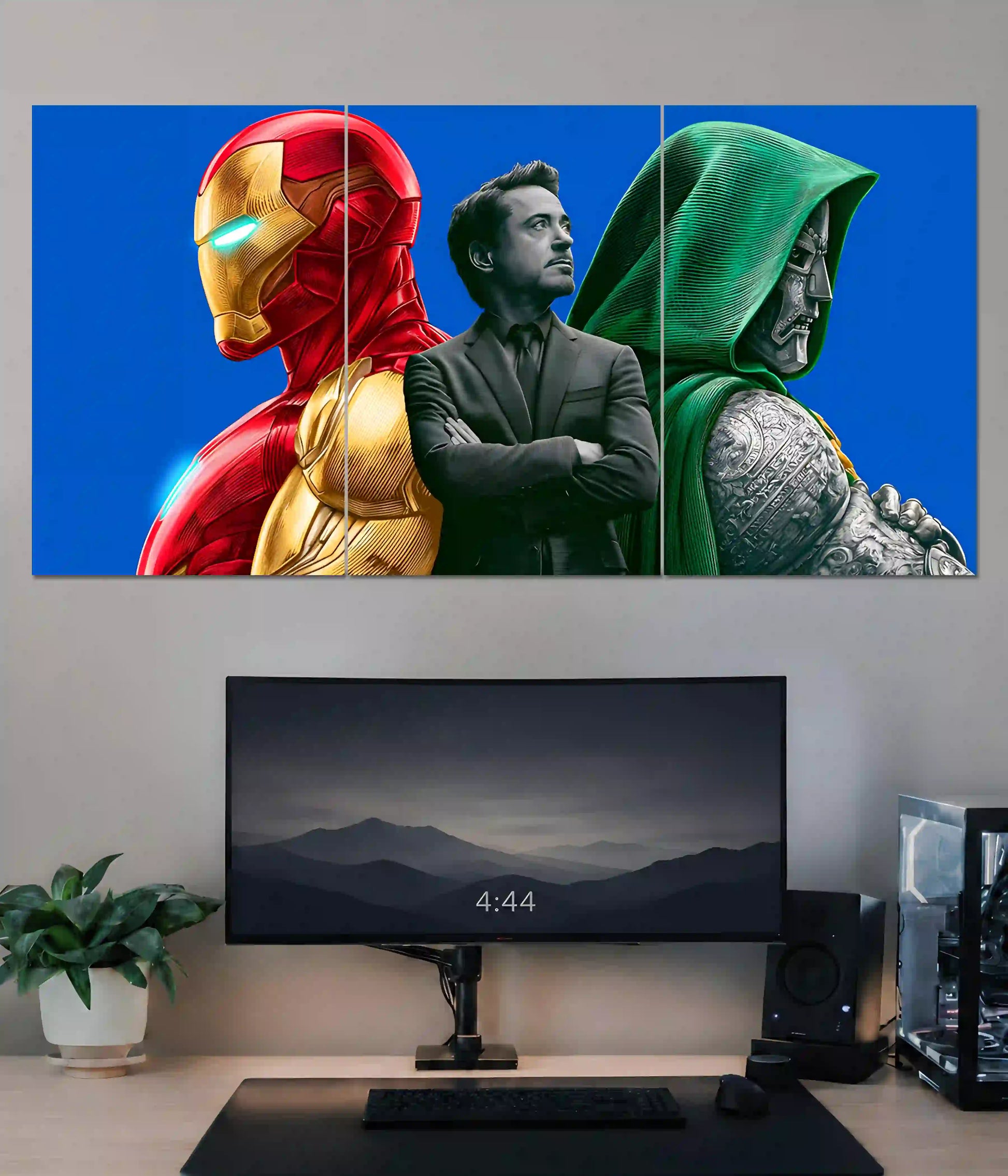 Tony Stark, Iron Man & Doctor Doom Split Poster Main Image - Everanta