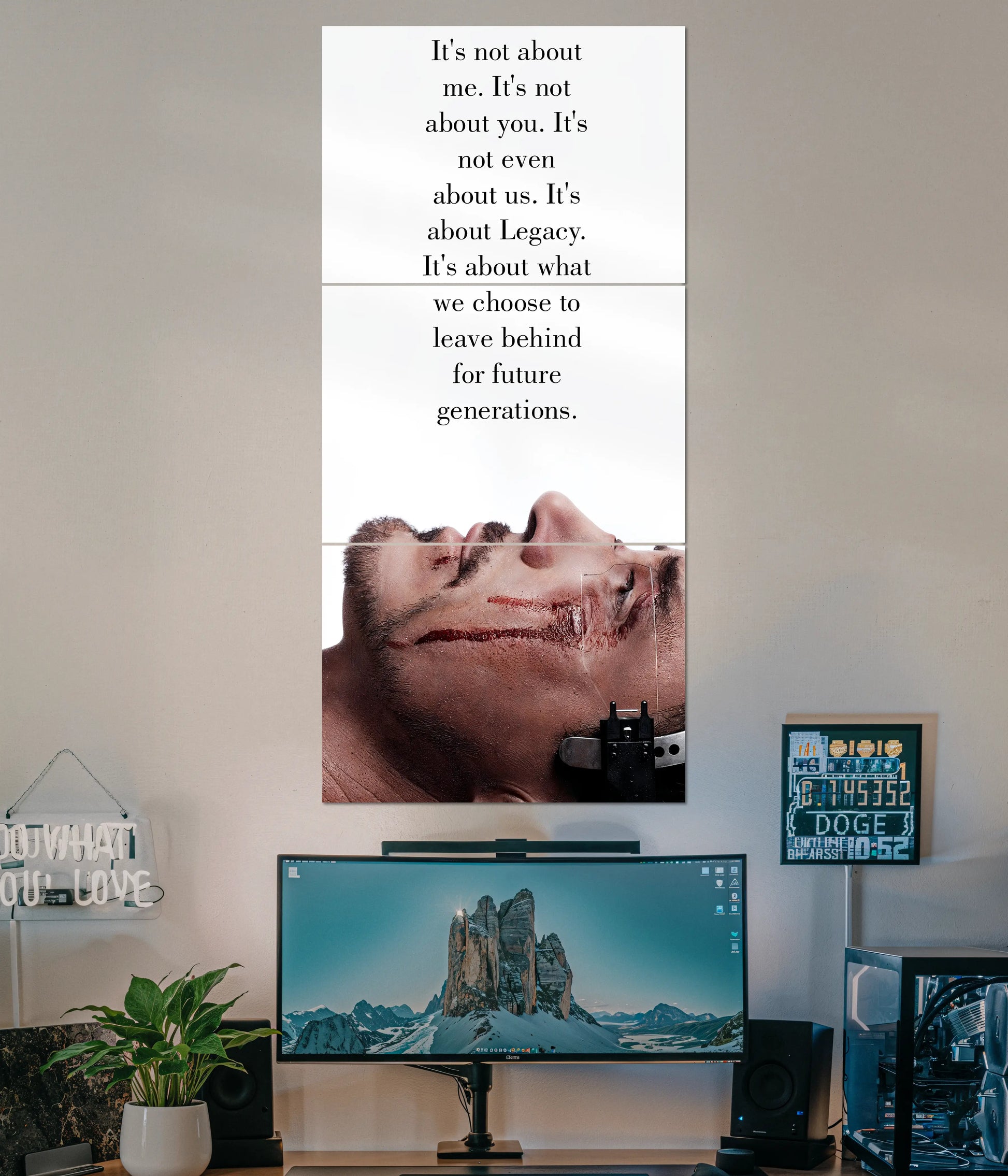 Tony Stark Legacy Split Poster – Inspirational Marvel Wall Art Main Image - Everanta