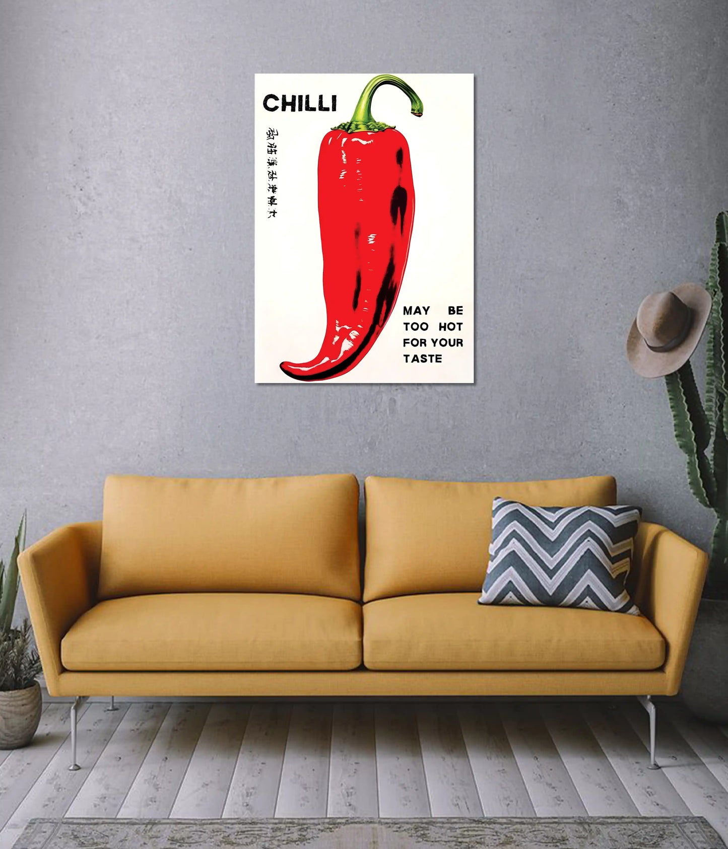 Too Hot for Your Taste – Chilli Poster on Wall - Everanta