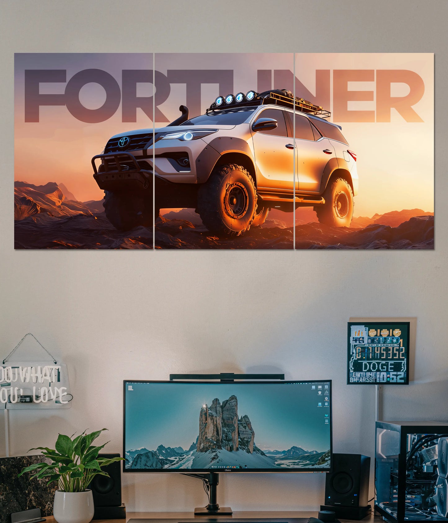 Toyota Fortuner Offroad Adventure – Split Wall Poster Main Image - Everanta