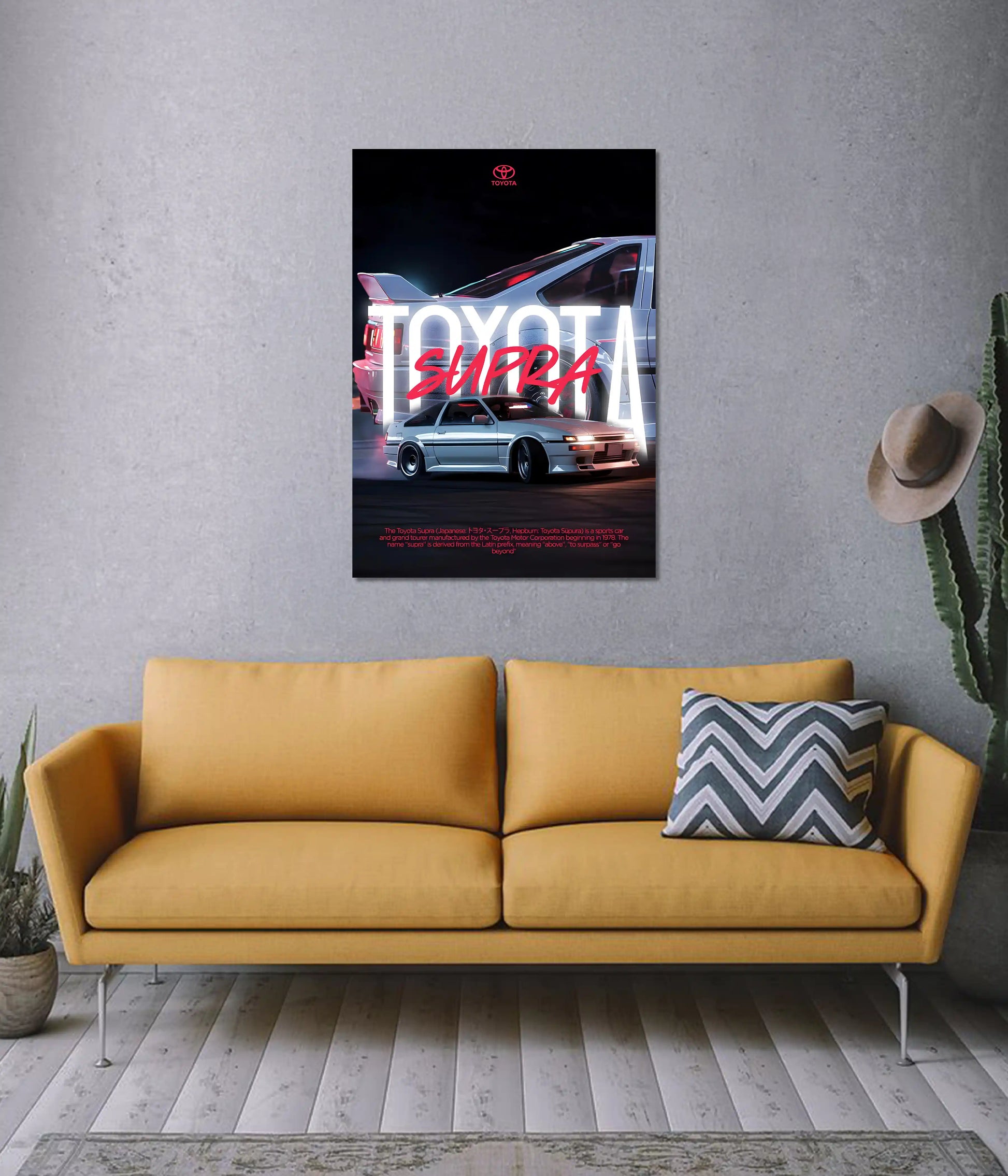 Toyota Supra JDM Legend Wall Poster on Wall - Everanta