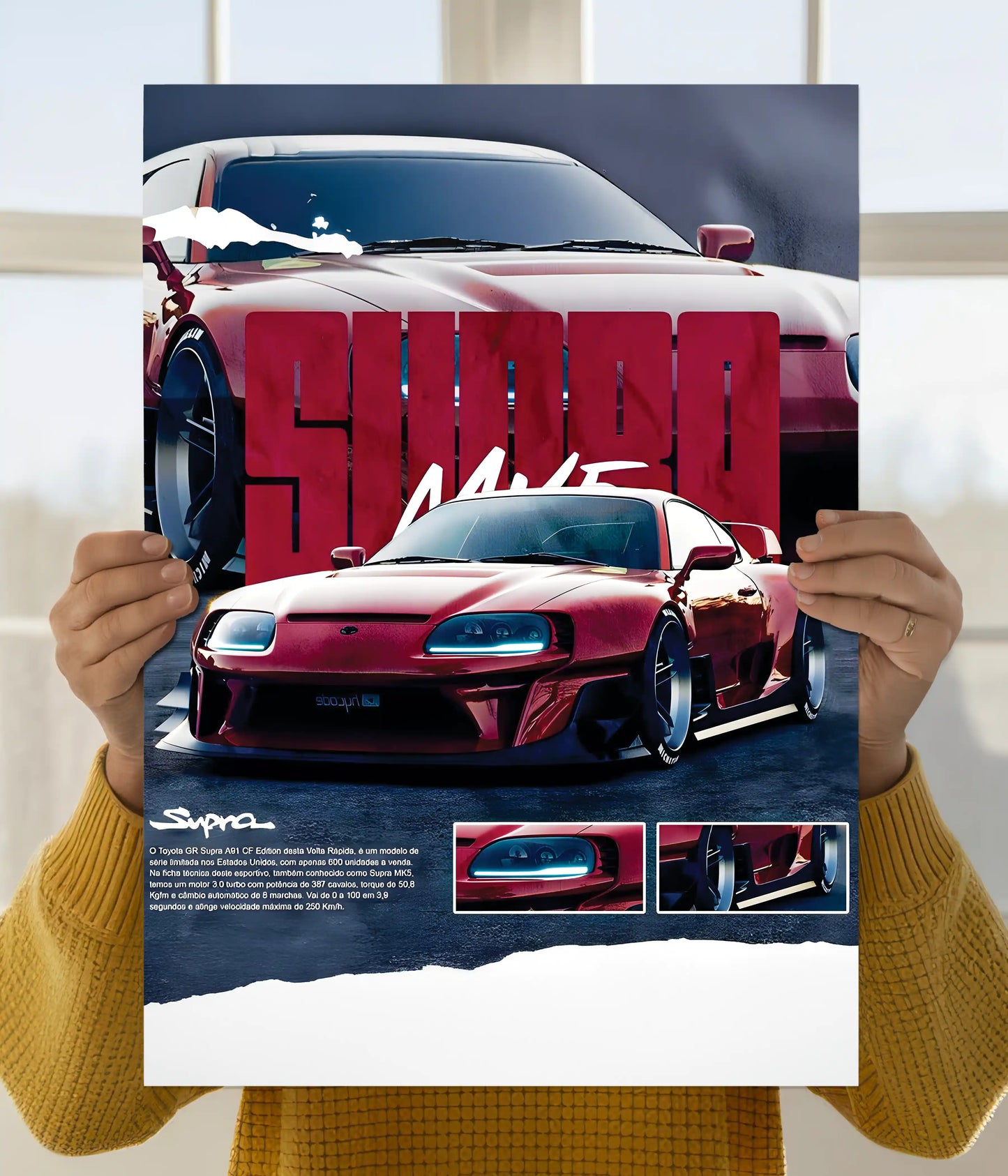 Toyota Supra MK4 – Sports Car Poster Main Image - Everanta