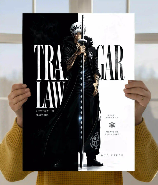 Trafalgar Law Monochrome Poster Main Image - Everanta