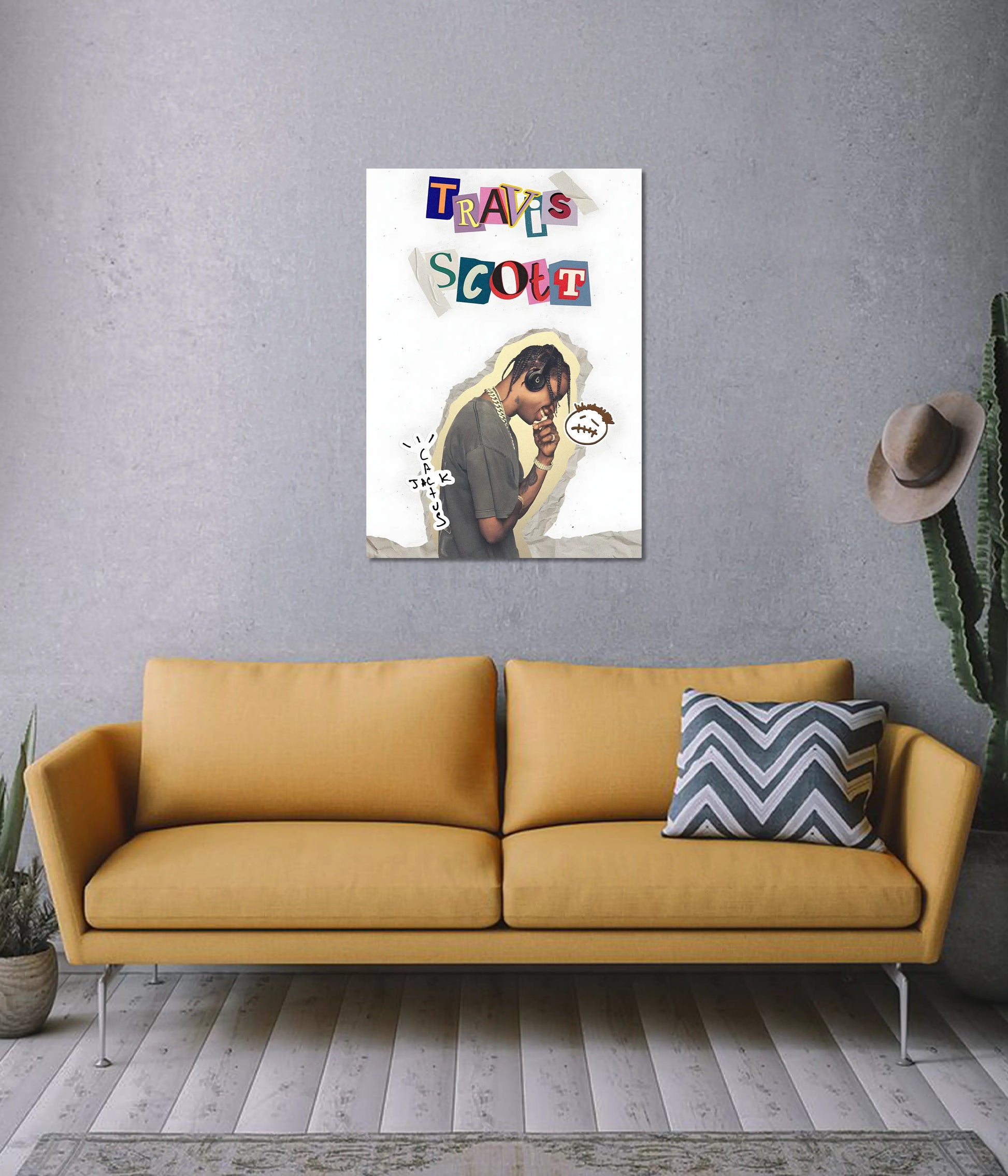 Travis Scott – Cactus Jack Wall Poster on Wall - Everanta